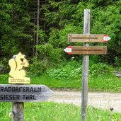 Gsieser Tal Eichhoernchenweg Wegweiser