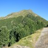 Immer noch auf breitem Forstweg n&auml;hern wir uns dem Schutzhaus Latzfonser Kreuz und der S&uuml;dostflanke der Kassianspitze. Foto: BS, &copy; Peer