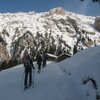 Der Waldg&uuml;rtel kann eventuell auch &uuml;ber den Rodelweg &uuml;berwunden werden. Ansonsten f&uuml;hrt ein toller Steig durch den Wald, der uns in freies Almgel&auml;nde bringt. Foto: BS, &copy; Peer