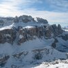 Angekommen am Gipfel des Col Toronn - von hier ist der Blick auf den Sellastock wirklich atemberaubend. Foto: BS, &copy; Peer