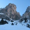 Wir starten von Gasthof Br&uuml;ckele in Altprags und wandern etwa 1 km taleinw&auml;rts, bis wir zum Bachbett gelangen. Dann geht es &uuml;ber diese Rinne empor. Foto: BS, &copy; Peer