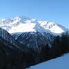 Vom hinteren Matschertal, an der Br&uuml;cke zum Glieshof, startet unsere Skitour auf die 3.179 m hohe Pleresspitze. Foto: BS, &copy; Peer