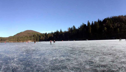 Lake Monticolo in winter