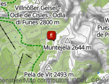 Karte: Wanderung zur Puezhütte auf der Puez-Hochebene