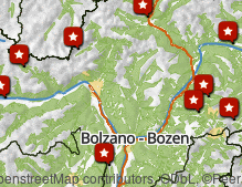 Mappa: Parchi avventura e percorsi alta fune