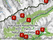 Map: Hiking in the Valle di Tures - Valle Aurina