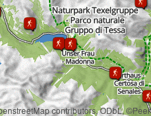 Mappa: Escursioni in Val Senales