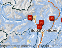 Mappa: I più importanti eventi ciclistici dell’Alto Adige
