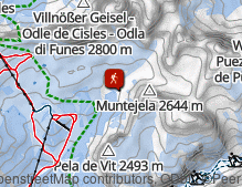 Mappa: Zur Puezhütte auf der Puez-Hochebene