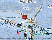 Map: Naturbadeteich Toblach / Laghetto balneabile di Dobbiaco