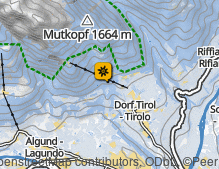Mappa: Erdpyramiden Dorf Tirol / Piramidi di terra Tirolo
