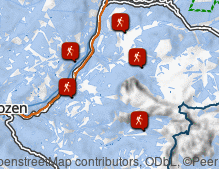 Map: Hiking in the Alpe di Siusi area