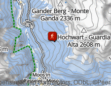 Karte: Wanderung am Passeirer Höhenweg
