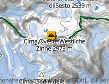 Mappa: Drei Zinnen / Tre Cime di Lavaredo