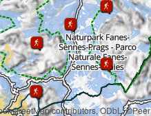 Mappa: Escursioni in Alta Badia
