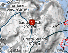 Karte: Gipfeltour auf den Piz Boé