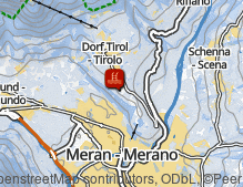 Mappa: Freibadoase der Erholung Dorf Tirol / Oasi del relax a cielo aperto a Tirolo