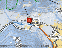 Mappa: Freibad Algund / Lido Lagundo
