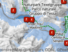 Mappa: Escursioni in Val Senales