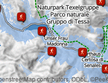 Map: Hiking in the Val Senales