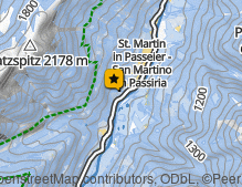 Mappa: Schildhöfe in Passeier / Masi dello Scudo