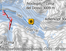 Karte: Gletscher im Langtauferer Tal / Ghiacciai della Vallelunga