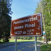 panider sattel passo pinei schild