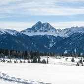 Peitlerkofel im Winter von Rodenecker Alm gesehen