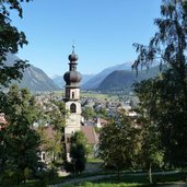 RS bruneck zentrum von schloss aus gesehen mit rainkirche