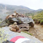 RS Steinrast Kofelraster Seen Ulten letzter Aufstieg Hoher Dieb Steinmandl