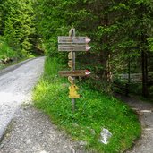 Gsieser Tal Wegweiser Eichhoernchenweg Kradorfer Alm