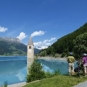 reschensee turm graun altgraun kirchturm