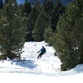 plose suedhang touren skifahrer skitour