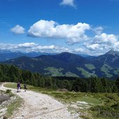 wanderer am weg zur munt da rina huette