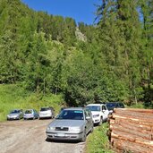 parkplatz weg zur penaudalm und klosteralm