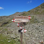 aufstieg flaggerscharte abzweigung hufeisentour