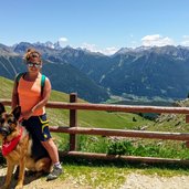 Vista sulla val di fassa dal rifugio