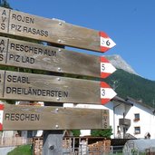 wegweiser reschen wanderwege