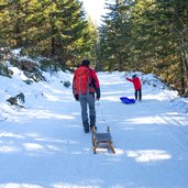 weg schnee rodel schlitten