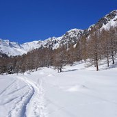 weg weissbrunn ulten winter