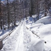 winter weissbrunn tal ulten weg