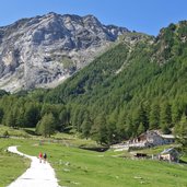 wanderer bei goeflaner alm