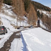muehlwalder hoefeweg winter abzweigung weizgruber alm parkplatz