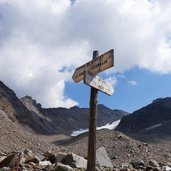 wegweiser tschenglser hochwand und zayjoch