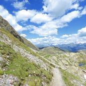 weg zum penser joch und umgebung