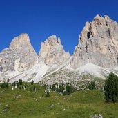 blick auf langkofelgruppe von sellajoch fr