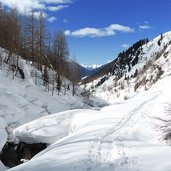 hinteres ahrntal bei kasern prettau winter weg nr