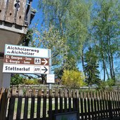 wegweiser aichholzerweg nach lana