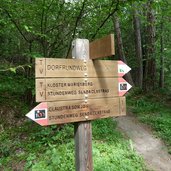 stundenweg bei staatsgrenze wegweiser