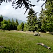 picknick rastplatz im wald oberhalb tarsch